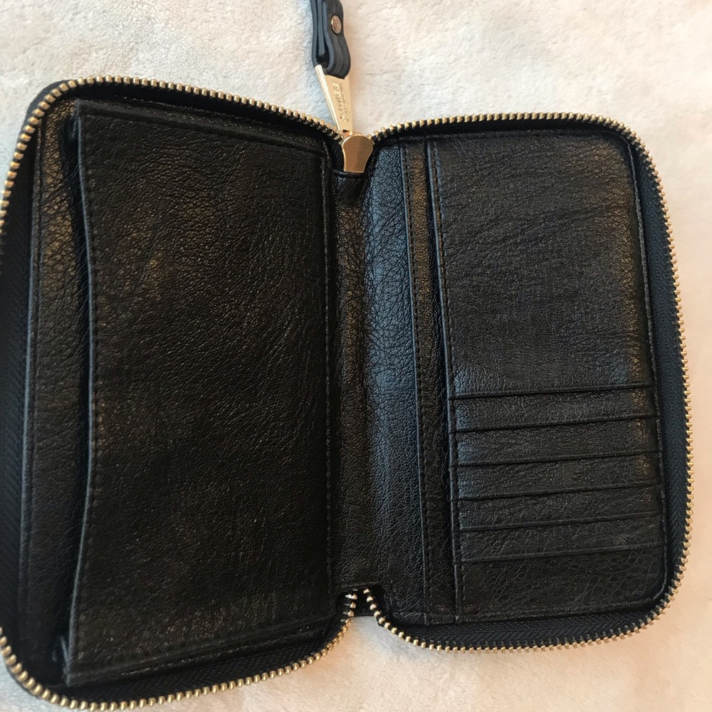 Black Leather Clutch/wallet.